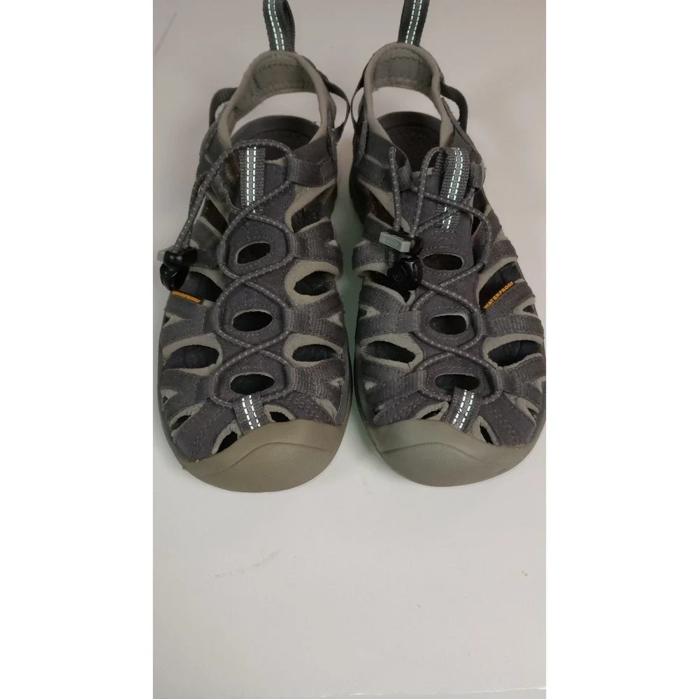 KEEN Whisper Gray Hiking Sport Sandals Women 6 Waterproof Strappy Outdoor